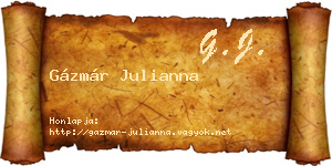 Gázmár Julianna névjegykártya